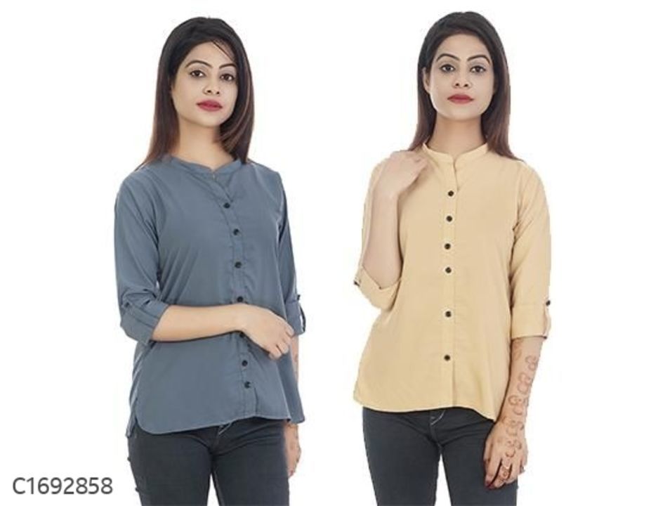 Women's Crepe Solid Shirts Buy 1 Get 1 Free uploaded by business on 5/16/2021