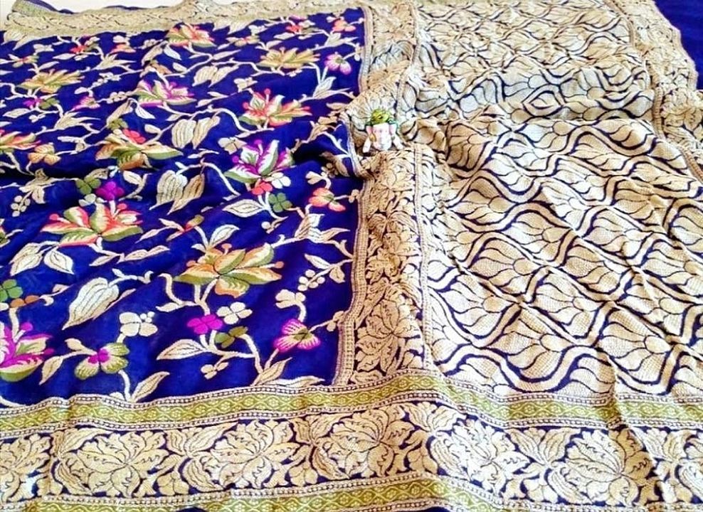 Pure banarasi gourgutt silk saree ready stock  uploaded by business on 8/4/2020