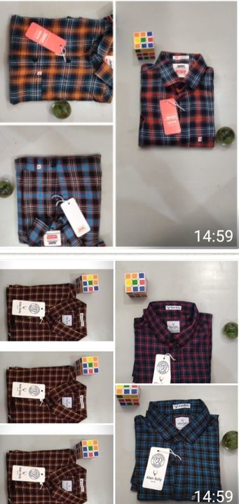 MOQ 18 pieces🌹only For Whoalsaler 🌹🥀Cotton Compact Twill Checks Lavis And Allensolly uploaded by ALLIBABA MART on 5/17/2021