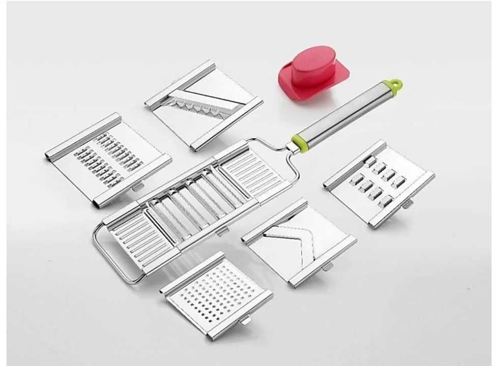 6 in1 Stainless Steel Grater and Slicer/Vegetable Cutter/French Fries Cutter/Potato Chips Cutter  uploaded by business on 5/17/2021