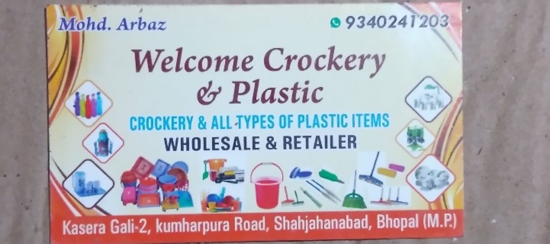 Welcome crockery and plastic 