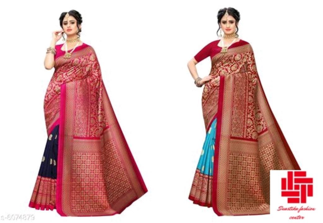Post image Pack of 2 women's saree 
Cod available