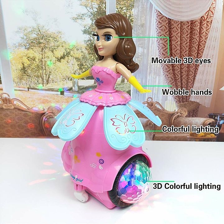 Zest 4 Toyz 360 Degree Rotating Dancing Princess with Music and 3D Flashing Lights-Pink
 uploaded by My Shop Prime on 8/4/2020