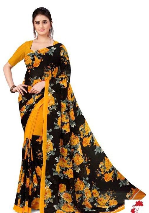 Georgette saree uploaded by business on 5/17/2021