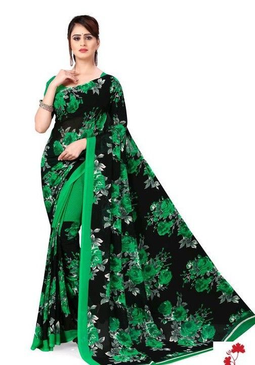 Georgette saree uploaded by business on 5/17/2021
