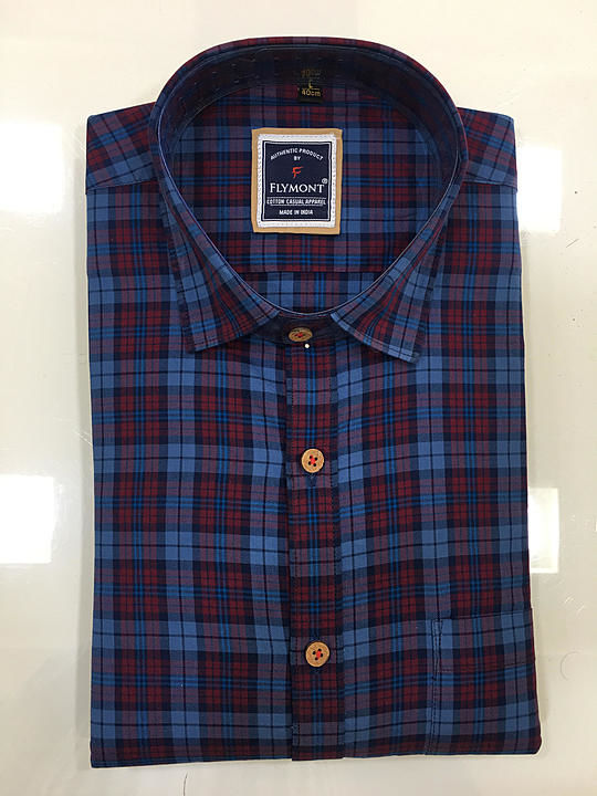 Flymont Checks Cotton Casual Premium Shirt uploaded by business on 5/23/2020
