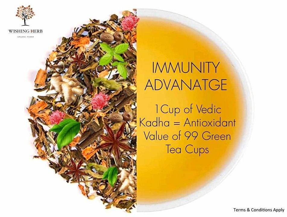 Post image Green tea is good but our Vedic Kadha is better! With more benefits (including those of green tea) and a saviour to our taste buds ( no bitterness) its active ingredients give you quick results. Now bring home the best herbal remedy for your immune system! Order now, on amazon.in! 

#AyurvedicNourishment #HealthyAndSafe #YourImmunityHero #17ImmunityBuildingHerbs #VedicKadha #ImmunityAdvantage #WishingHerb #India2020
