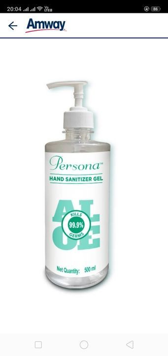 Persona hand sanitizer uploaded by business on 5/17/2021