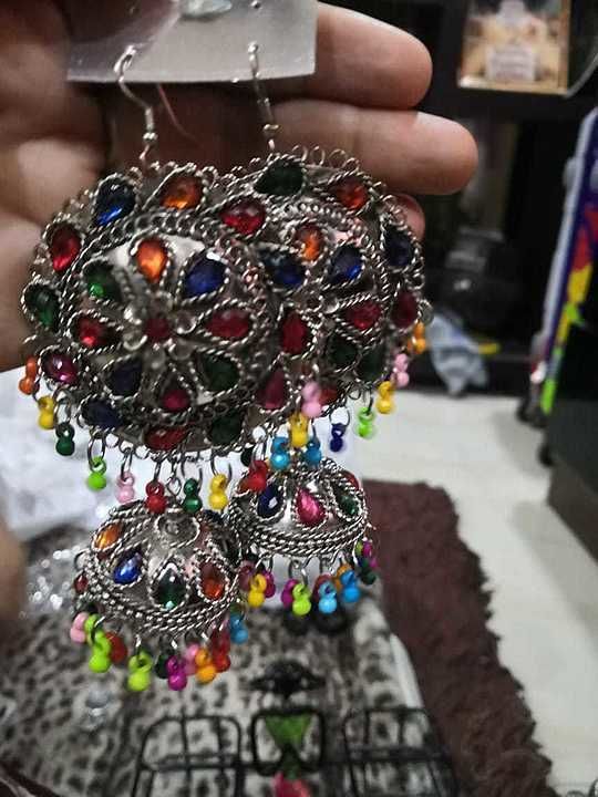 Multicolored light weight jhumka  uploaded by business on 8/4/2020