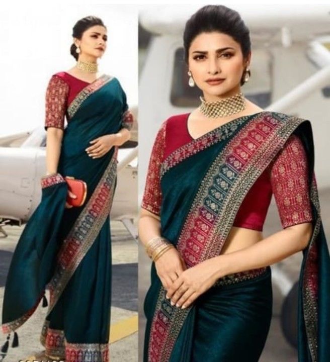 SILK SAREE WITH BLOUSE PICS uploaded by Online Shopping Store on 5/18/2021