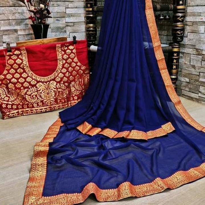 Saree with Embroidered blouse  uploaded by business on 5/18/2021