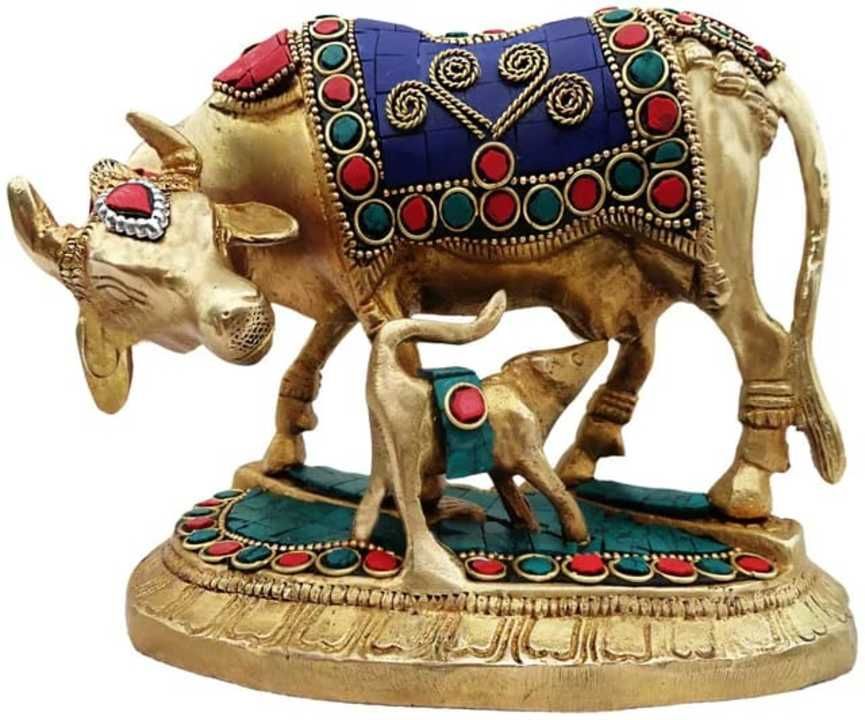 Brass Cow with Calf BS382 uploaded by Brass Gift Center on 5/18/2021