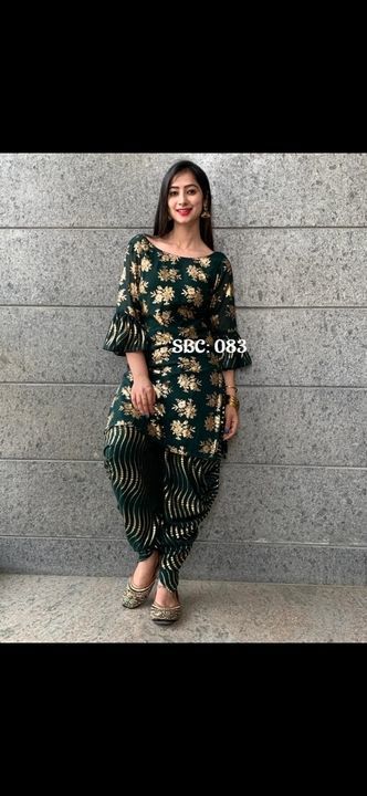 High Quality Georgette Kurti with Dhoti uploaded by business on 5/18/2021