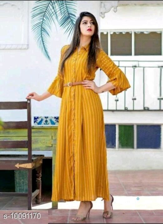 Post image Long kurti With belt cod available and free delivery