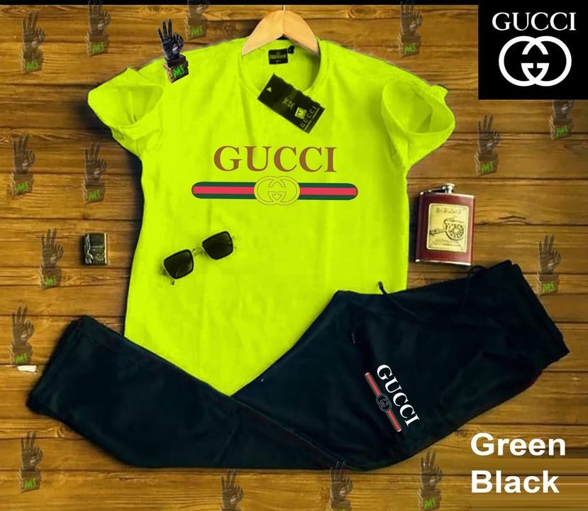 Gucci combo 4Way lyrca Track suit Tees+Lower uploaded by Maruti mens wear on 5/19/2021