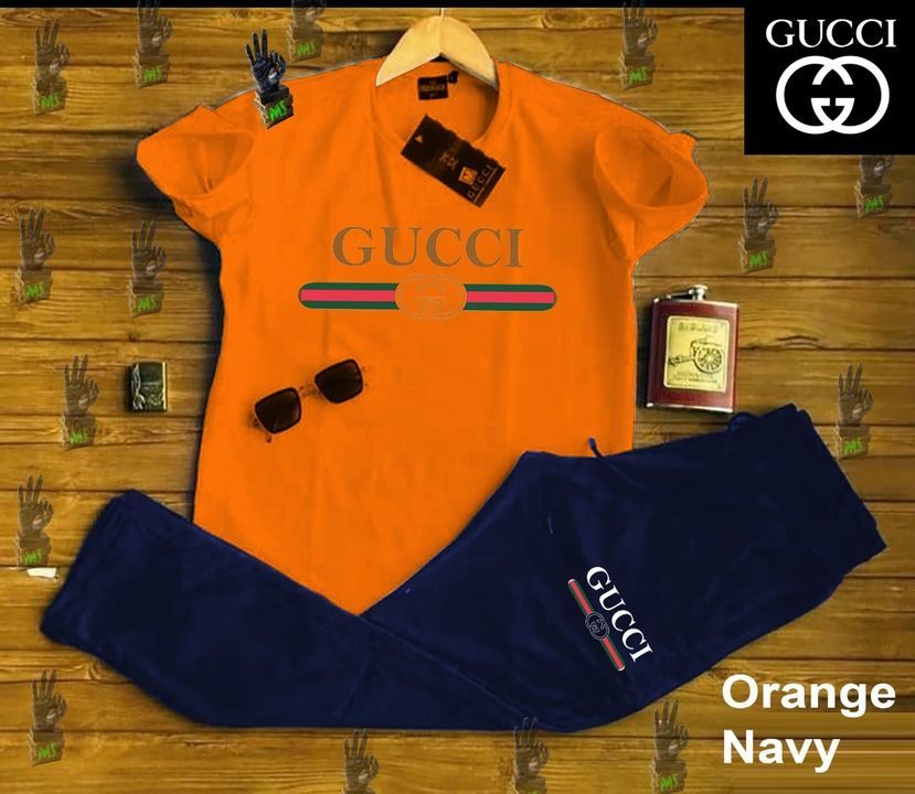 Gucci combo 4Way lyrca Track suit Tees+Lower uploaded by Maruti mens wear on 5/19/2021