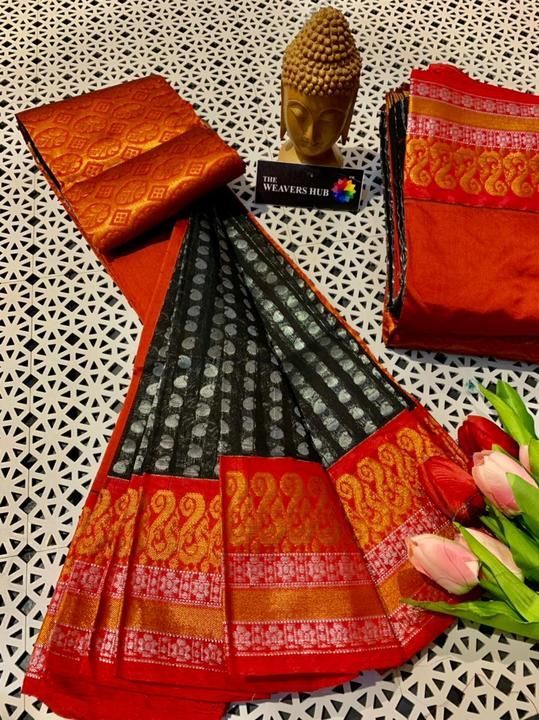 Post image *THE WEAVERS HUB*

🌺 Beautiful nd Awesome Bridal Chanderi Kanchi Kuppadam Sarees in Excellent Combinations

🌺All Over Saree With Beautifully Designed Zari Weaving Motiffs 

🌺 Exclusively Designed Contrast Gold nd Silver Weaving Kanchi Kuppadam Border 

🌺 Contrast Rich Weaving Royal Pallu

🌺Paired up with Contrast Blouse with Kanchi Border ssa

🌺 *MRP:2400+$*

Market price: ~2700~

‼️ RESTOCKED ON HEAVY CUSTOMERS REQUEST‼️