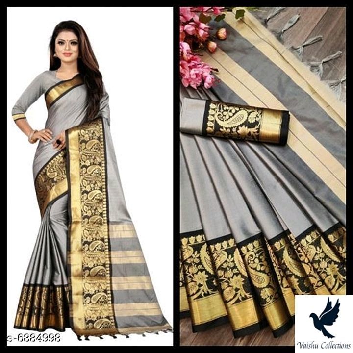Post image 💞Saree Fabric: Soft aura cotton silk
Blouse: Running Blouse
Blouse Fabric: Soft aura cotton silk
Pattern: Woven design 
Multipack: Single
💕Sizes: 
Free Size (Saree Length Size: 6.30 m, With Running Blouse) 
👉Price 777₹