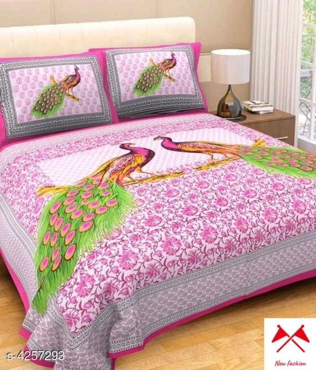 Post image latest Bedsheets
Eva Stylish Cotton Bedsheets 
Fabric: Pure Cotton
No. Of Pillow Covers: 2
Thread Count: 180
Multipack: Pack Of 1
Sizes: 
Queen (Length Size: 100 in Width Size: 90 in Pillow Length Size: 27 in Pillow Width Size: 17 in) 
Work : Printed
Country of Origin: India
Sizes Available - Queen, King
*Proof of Safe Delivery! Click to know on Safety Standards of Delivery Partners- https://ltl.sh/y_nZrAV3