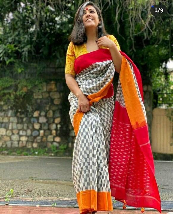 Cotton Hand Block Mul Mul Saree uploaded by business on 5/20/2021