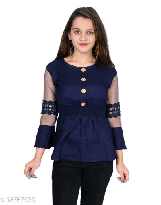 Catalog Name:*Stylish Girls Tops & Tunics*
Fabric: Rayon
Sleeve Length: Three-Quarter Sleeves
Patter uploaded by Online reselling on 5/20/2021