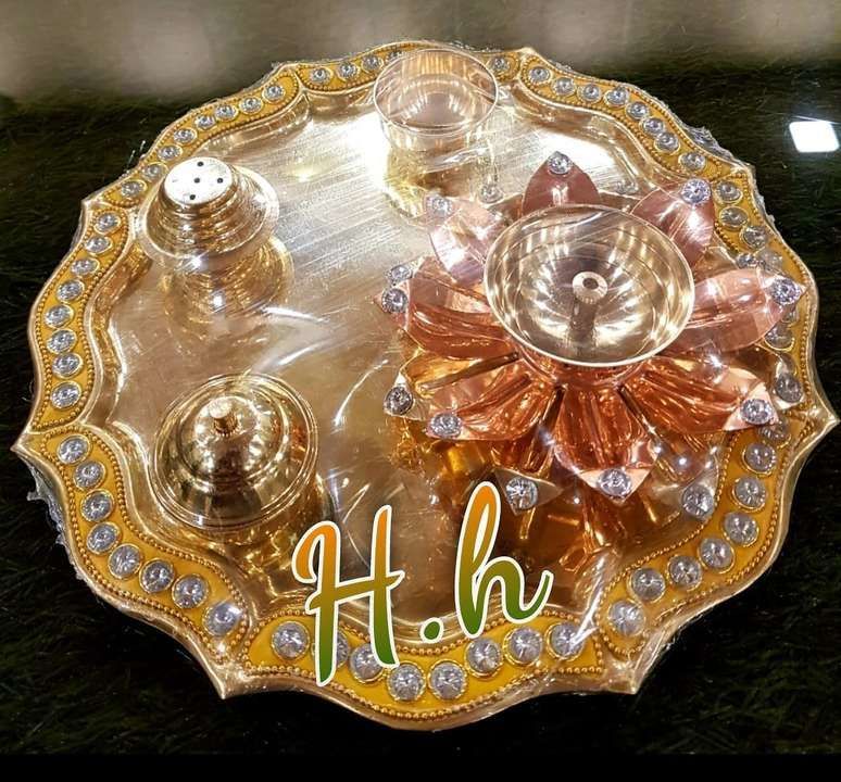 Brass Pooja Plate uploaded by Hina Handicrafts on 5/20/2021