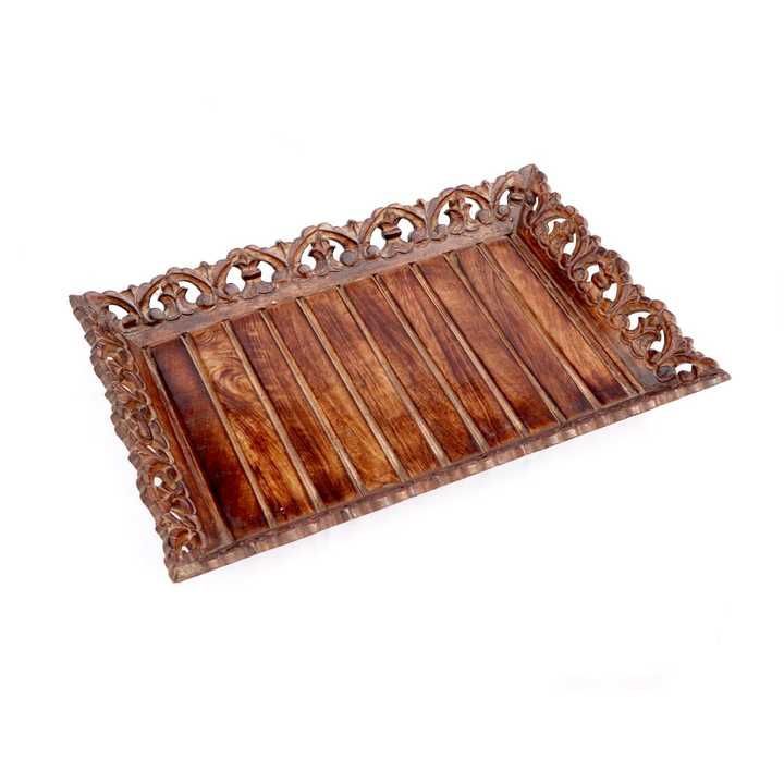Wooden Lazer Cutting and Carving Serving Tray uploaded by Canwood on 5/20/2021