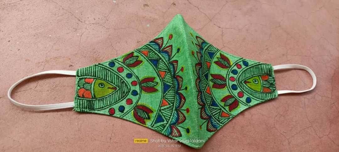  Pure Cotton Madhubani painted mask  uploaded by business on 5/20/2021