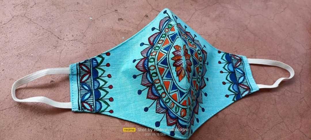  Pure Cotton Madhubani painted mask  uploaded by Anurag handloom on 5/20/2021