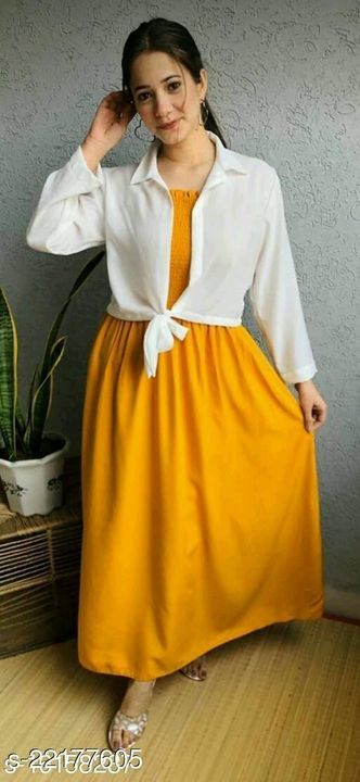 Women Fit and Flare YELLOW Dress uploaded by National Reseller on 5/20/2021