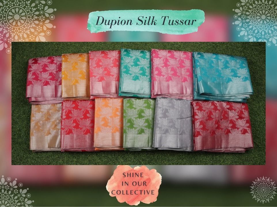 Post image Dupion Tussar Silk Sarees restocked on demand, please checkout