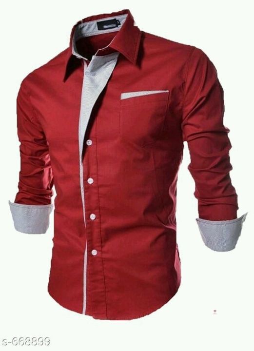 Mens Partywear Solid Satin Cotton Shirts  uploaded by business on 5/21/2021