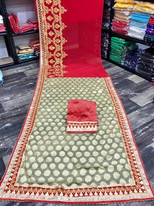 Chinin butta Embroidered Saree uploaded by Rakesh Textiles on 5/21/2021