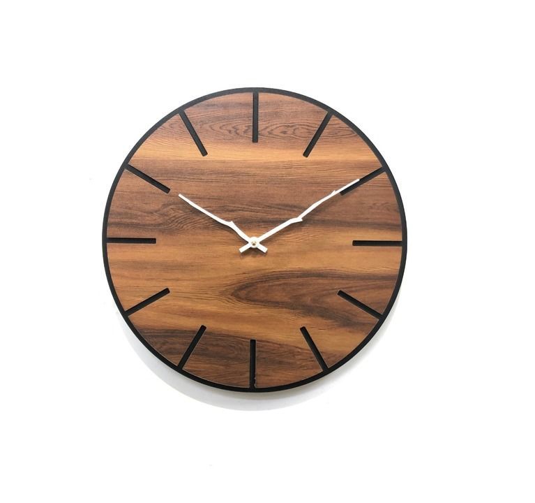 Wooden wall clock uploaded by business on 5/21/2021