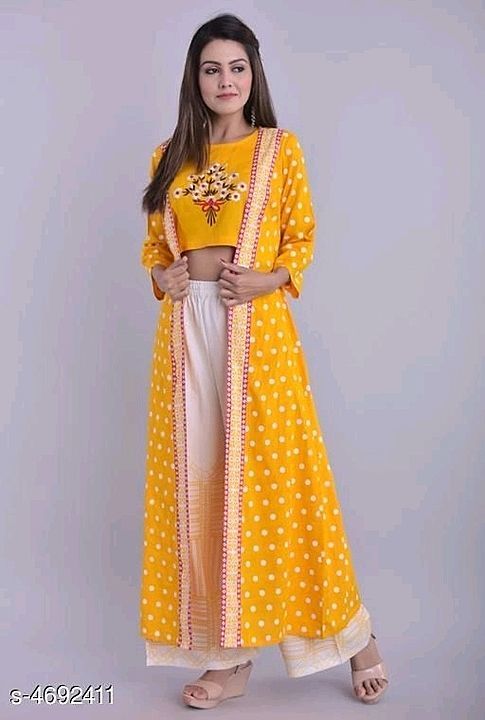 Women's Embroidered Rayon Kurta Set with Palazzos

 uploaded by Classy Designer  on 8/5/2020