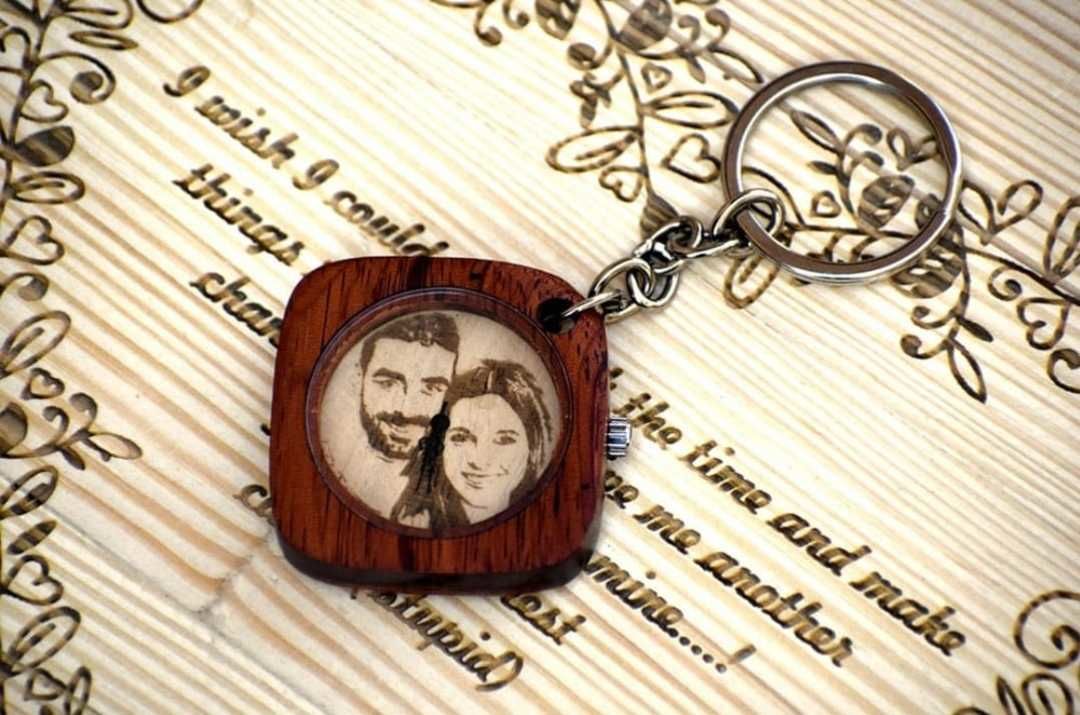 Handcrafted Wooden Keychain with photo uploaded by R D Handicrafts on 5/21/2021