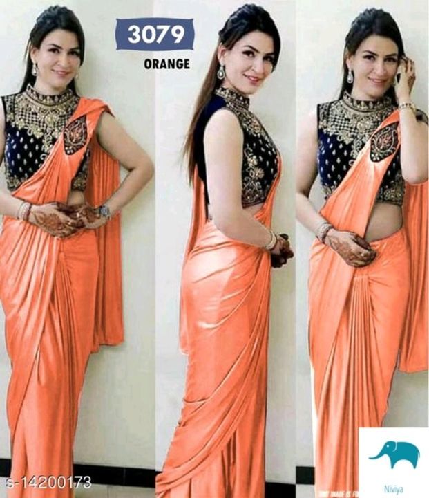 Saree with stitched blouse uploaded by business on 5/22/2021