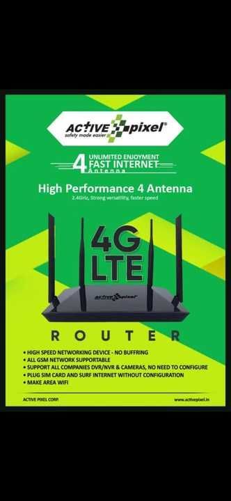 Active Pixel 4G LTE Router uploaded by Suprabha Engineers on 5/22/2021