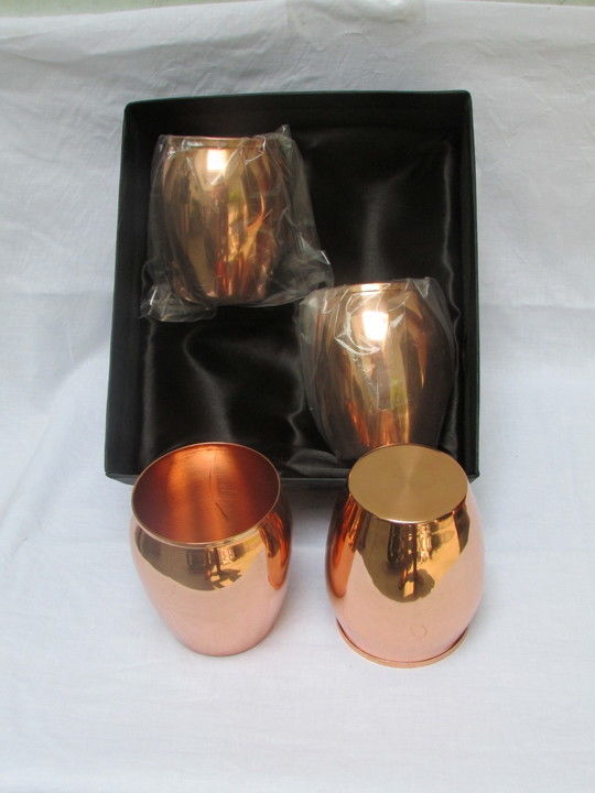 Set of 4 copper glasses uploaded by Shree Manglam traders on 5/22/2021