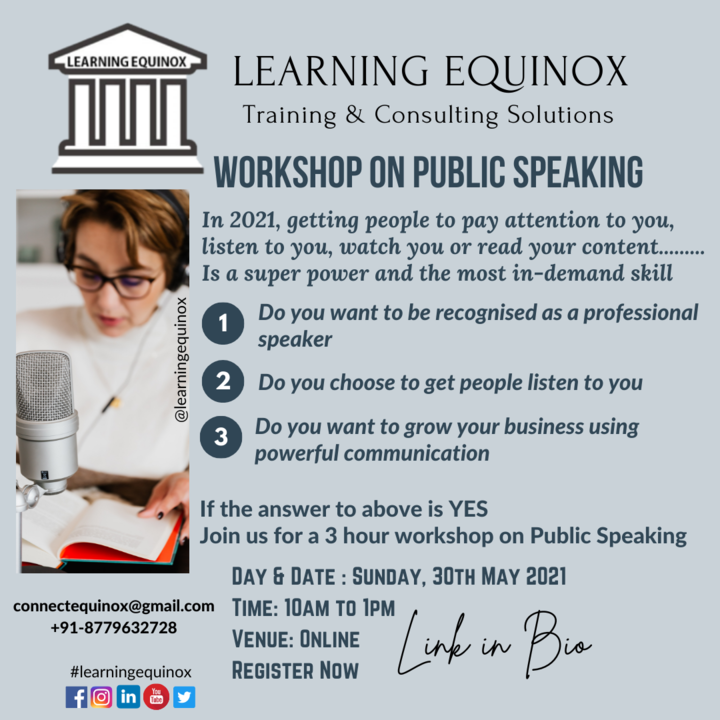 Workshop on Public Speaking uploaded by business on 5/22/2021