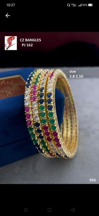 Multi colour stones imation Bangle uploaded by business on 5/22/2021