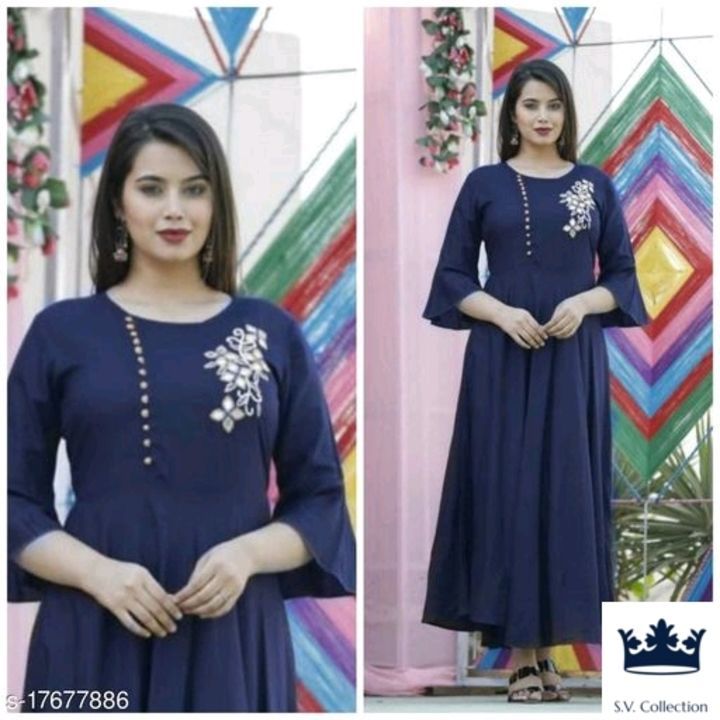 Floor length kurti uploaded by S.v. collection on 5/22/2021