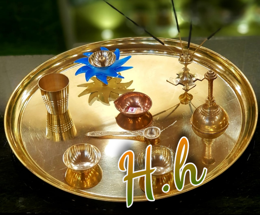 Brass Pooja plate 9 inch uploaded by Hina Handicrafts on 5/22/2021