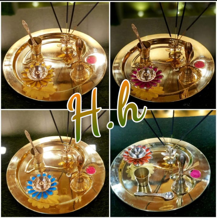 Brass Pooja Plate 13 inch  uploaded by Hina Handicrafts on 5/22/2021