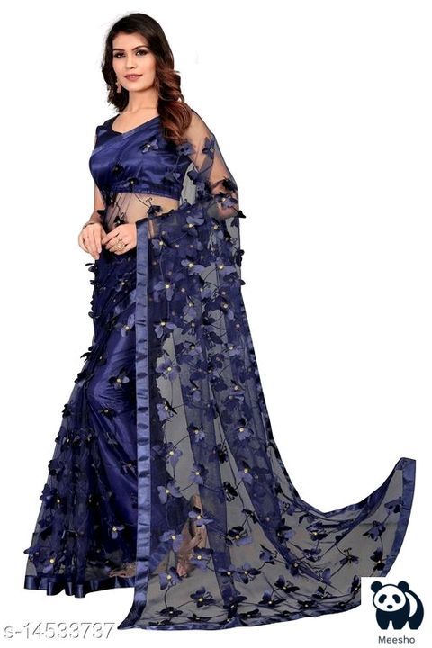 Net saree uploaded by Women dresses on 5/23/2021