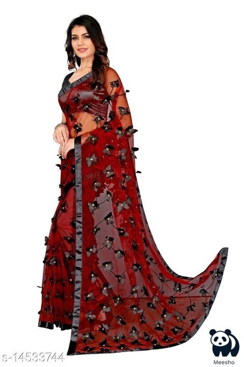Net saree uploaded by Women dresses on 5/23/2021