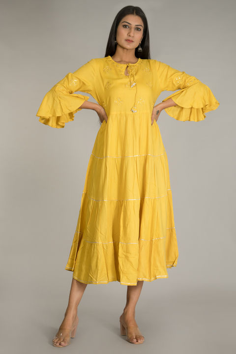Yellow Long Gown Dress uploaded by business on 5/23/2021