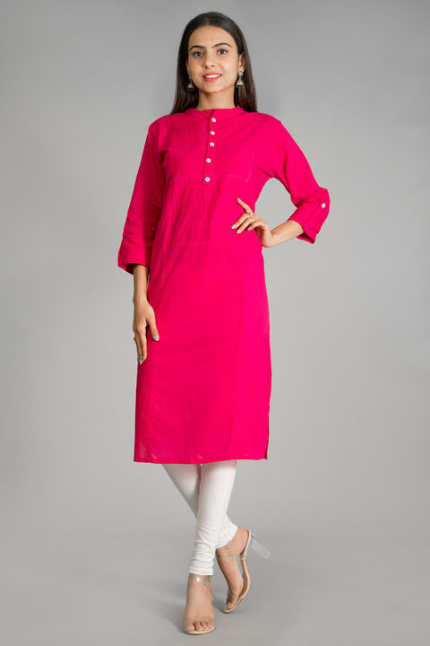 Plain Solid Pink Kurti uploaded by business on 5/23/2021