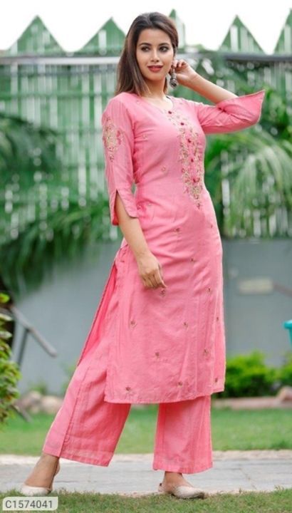 Special Rayon Embroidered Kurti Palazzo Set uploaded by Lko Shopping Center  on 5/23/2021