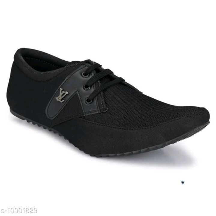 Black party wear mesh solid casual shoes uploaded by business on 5/23/2021